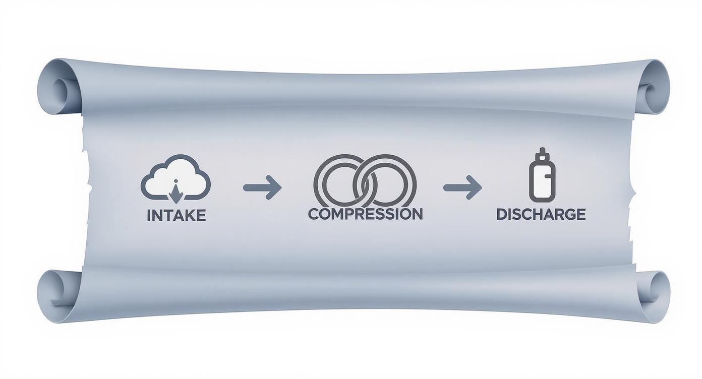 Infographic about what is a scroll compressor