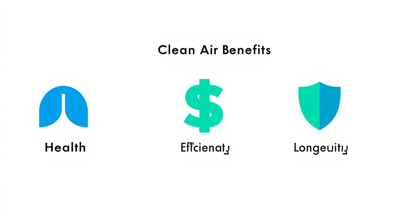 Infographic about clean air conditioning