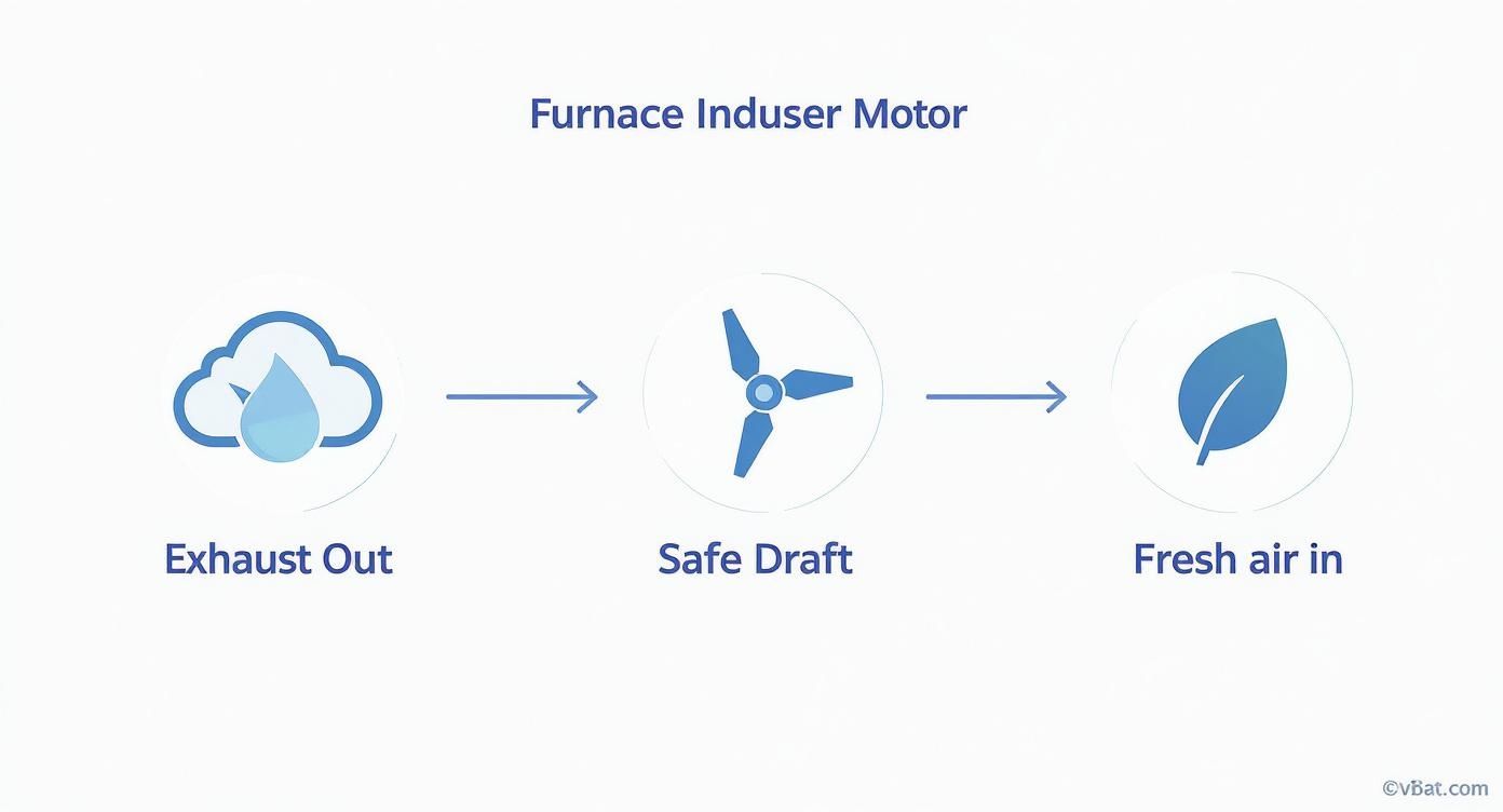 Infographic about what is a furnace inducer motor