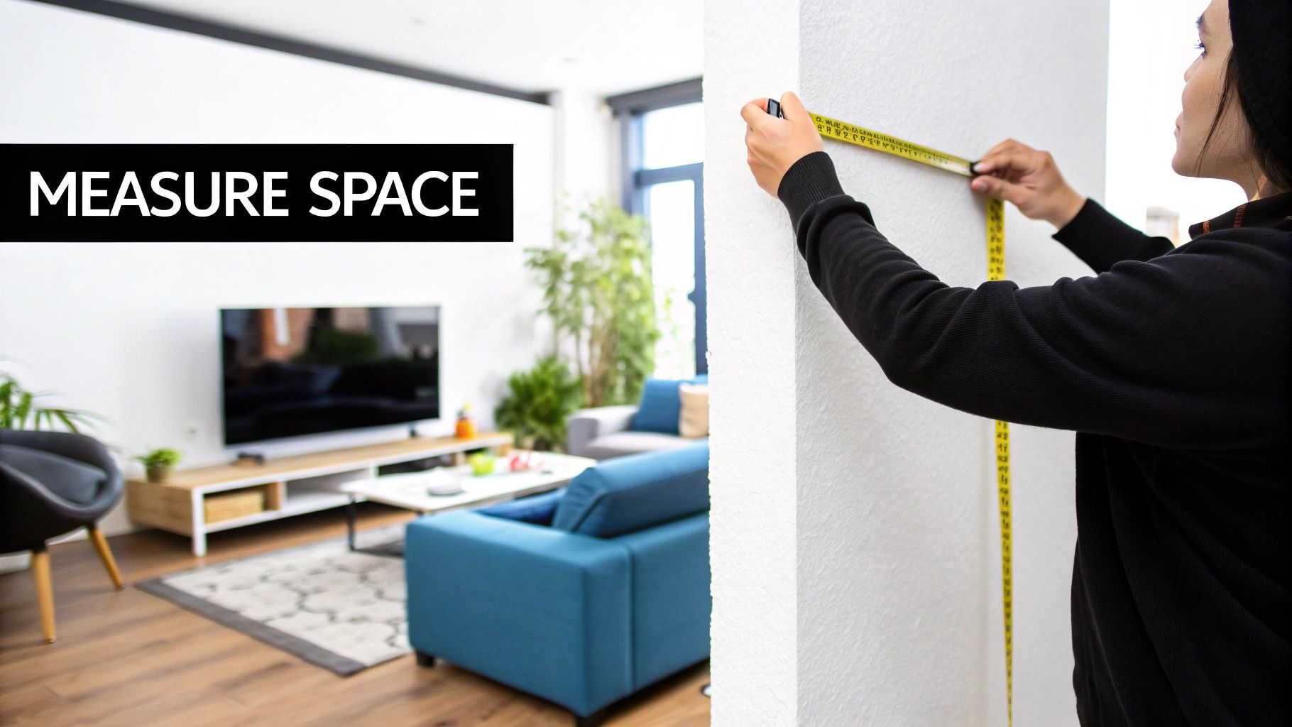 measuring interior home wall