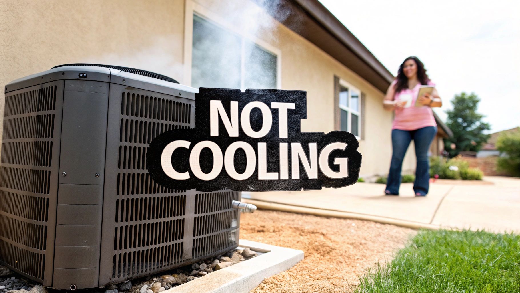 Air conditioner running but not cooling