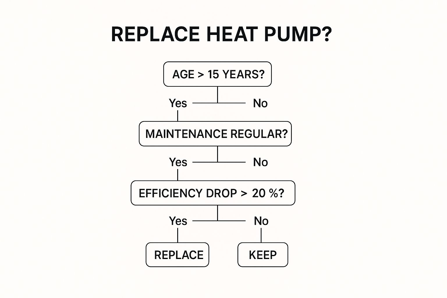 Heat pump replacement infographic