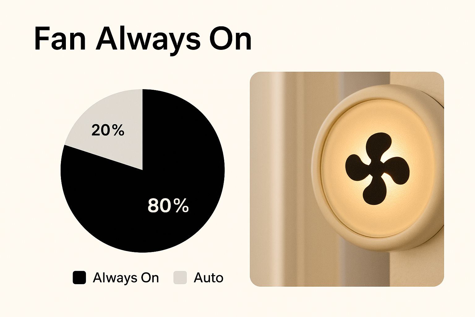 Thermostat Settings Auto vs On Infographic