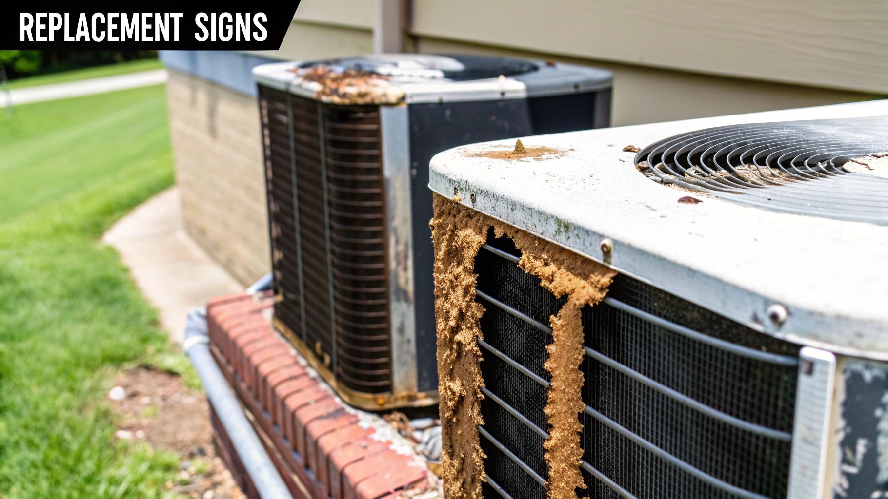 heat pump replacement signs