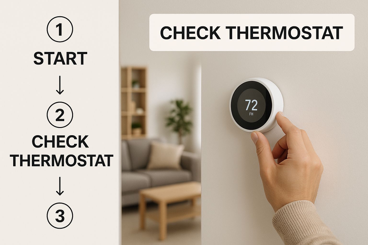 thermostat function checklist infographic