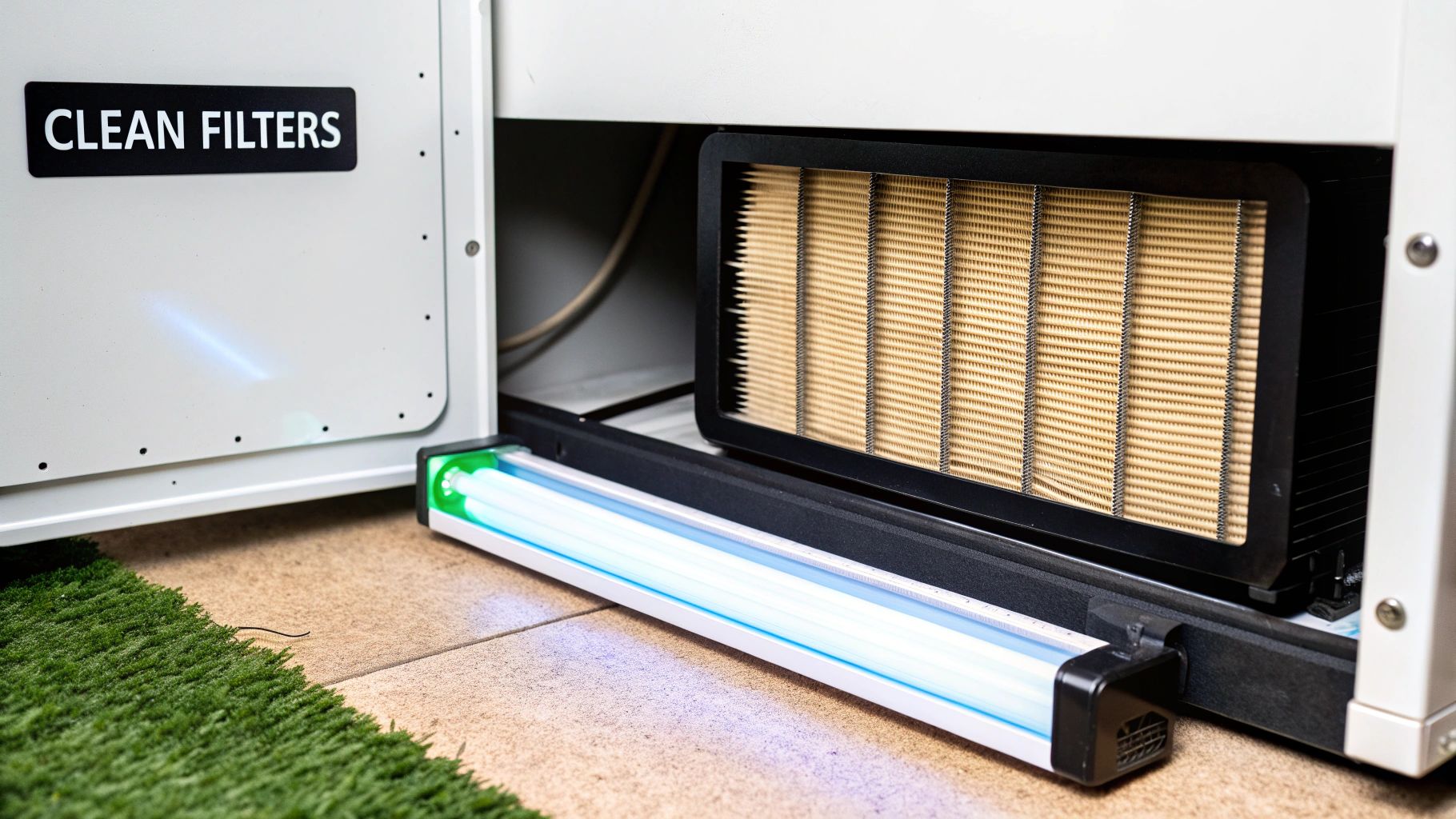 HVAC systems UV Light mold and mildew elimination 