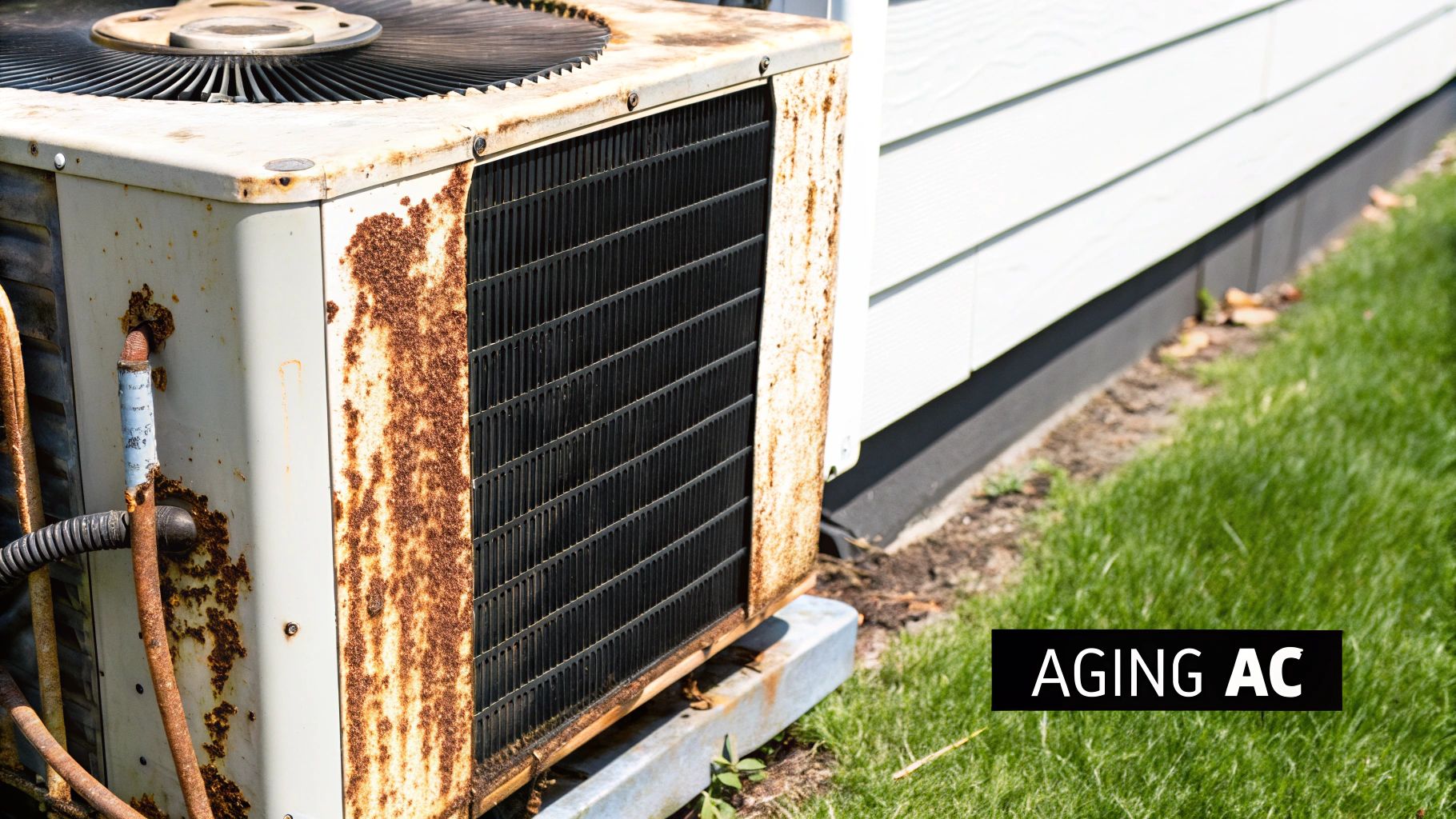 old rusty ac unit