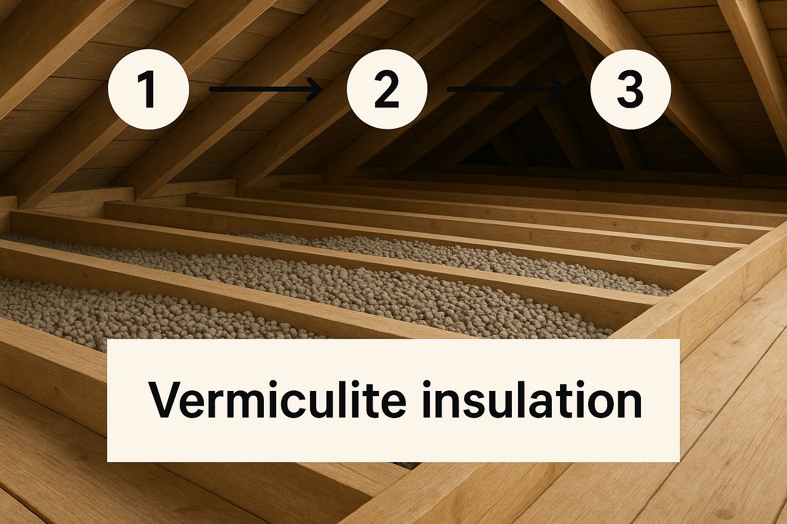 vermiculite insulation in an attic