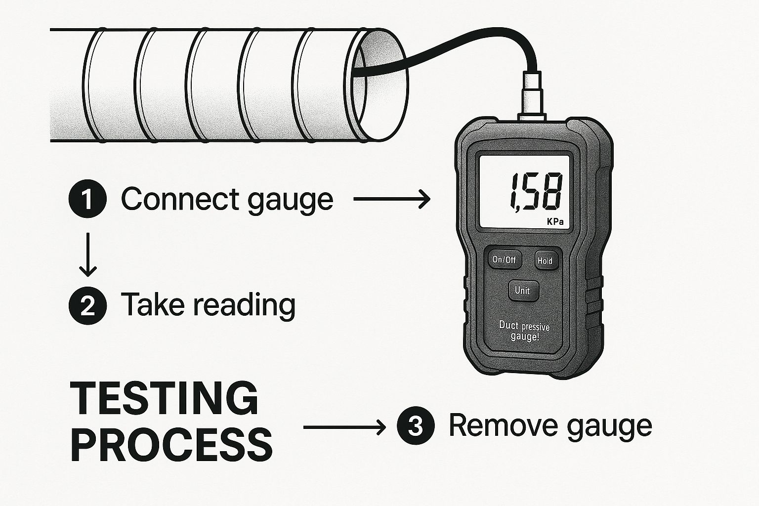 Air Duct Testing Process Infographic