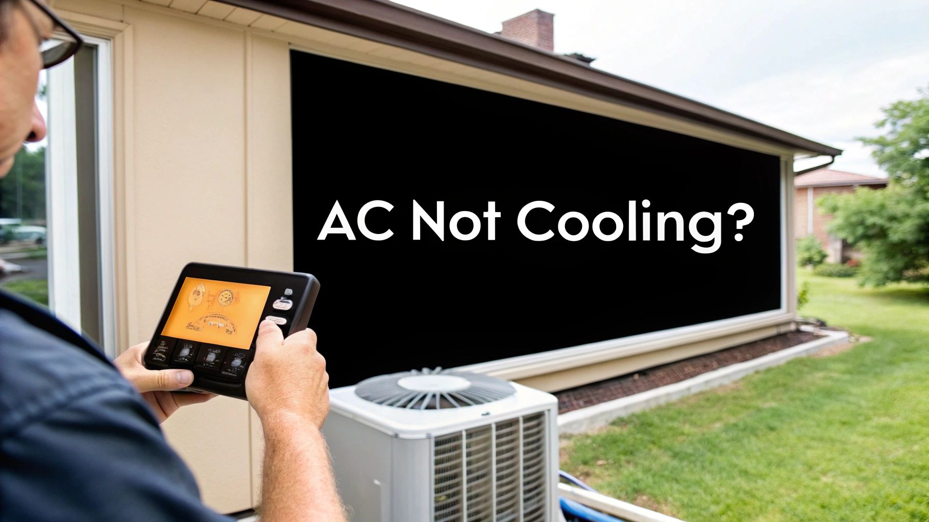 air conditioner running but not cooling house