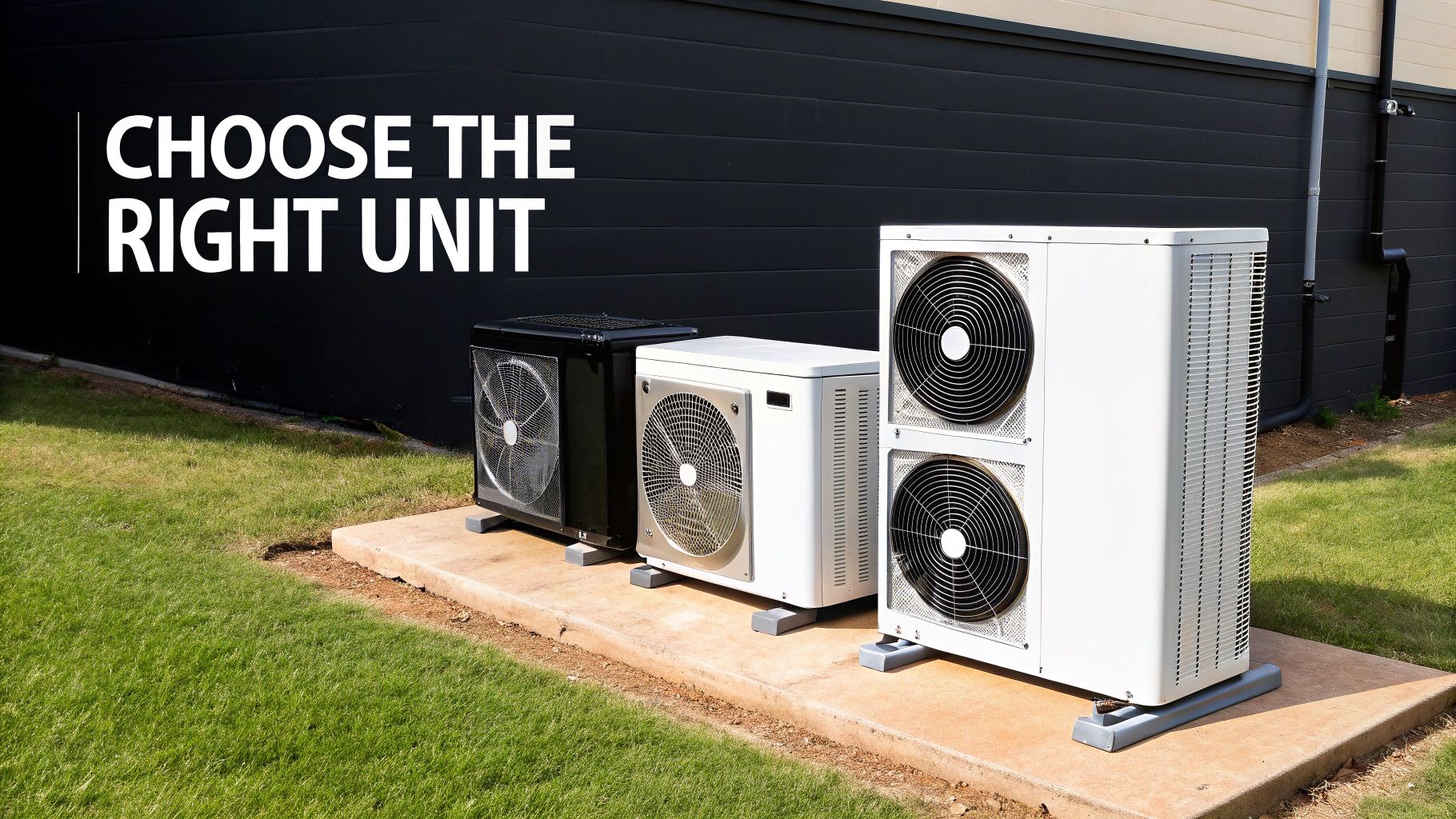 HVAC technician working on a modern condenser unit