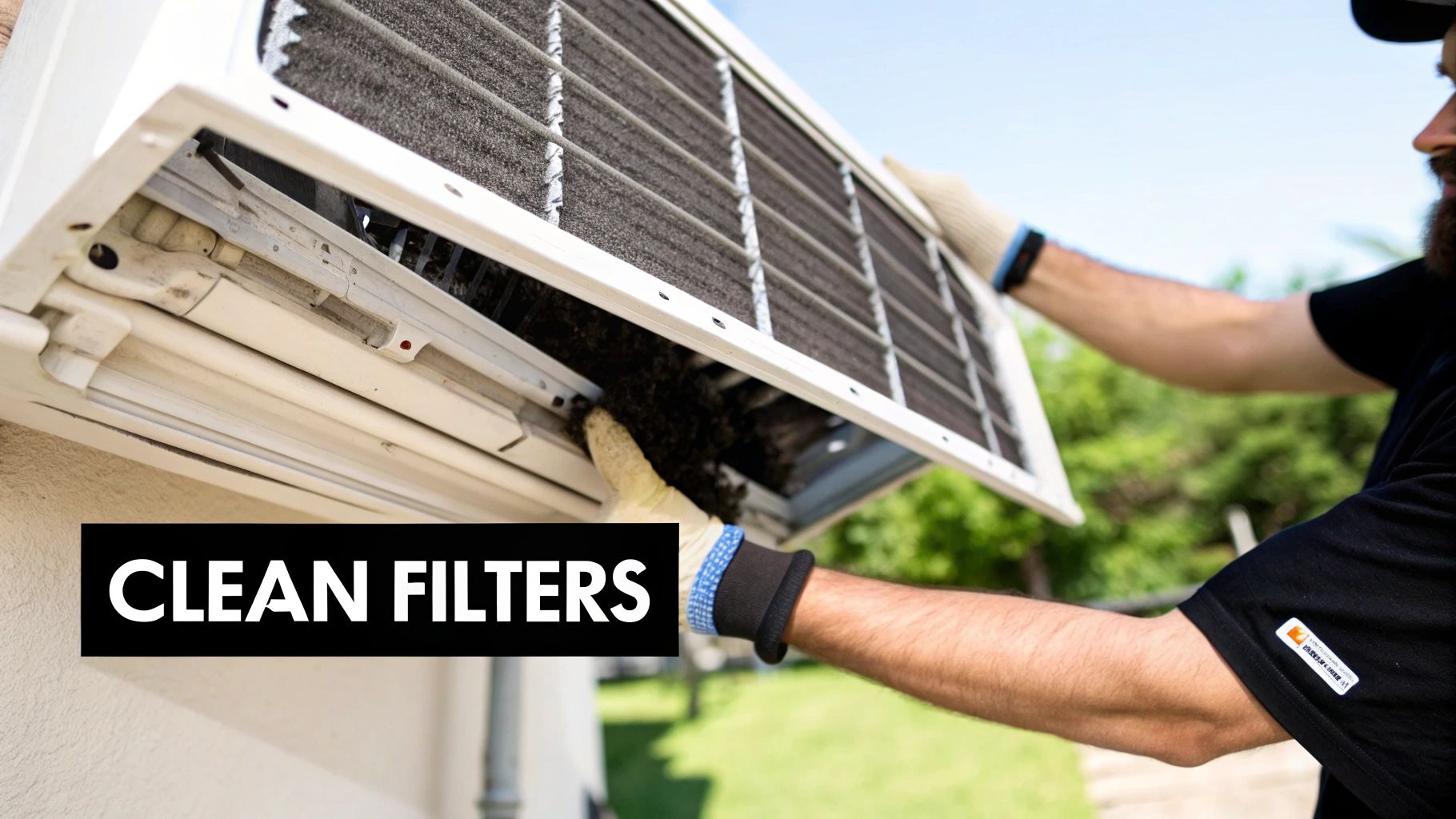 cleaning ac unit air filter