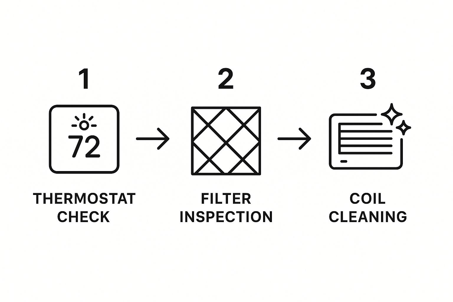 HVAC Not Cooling troubleshooting infographic