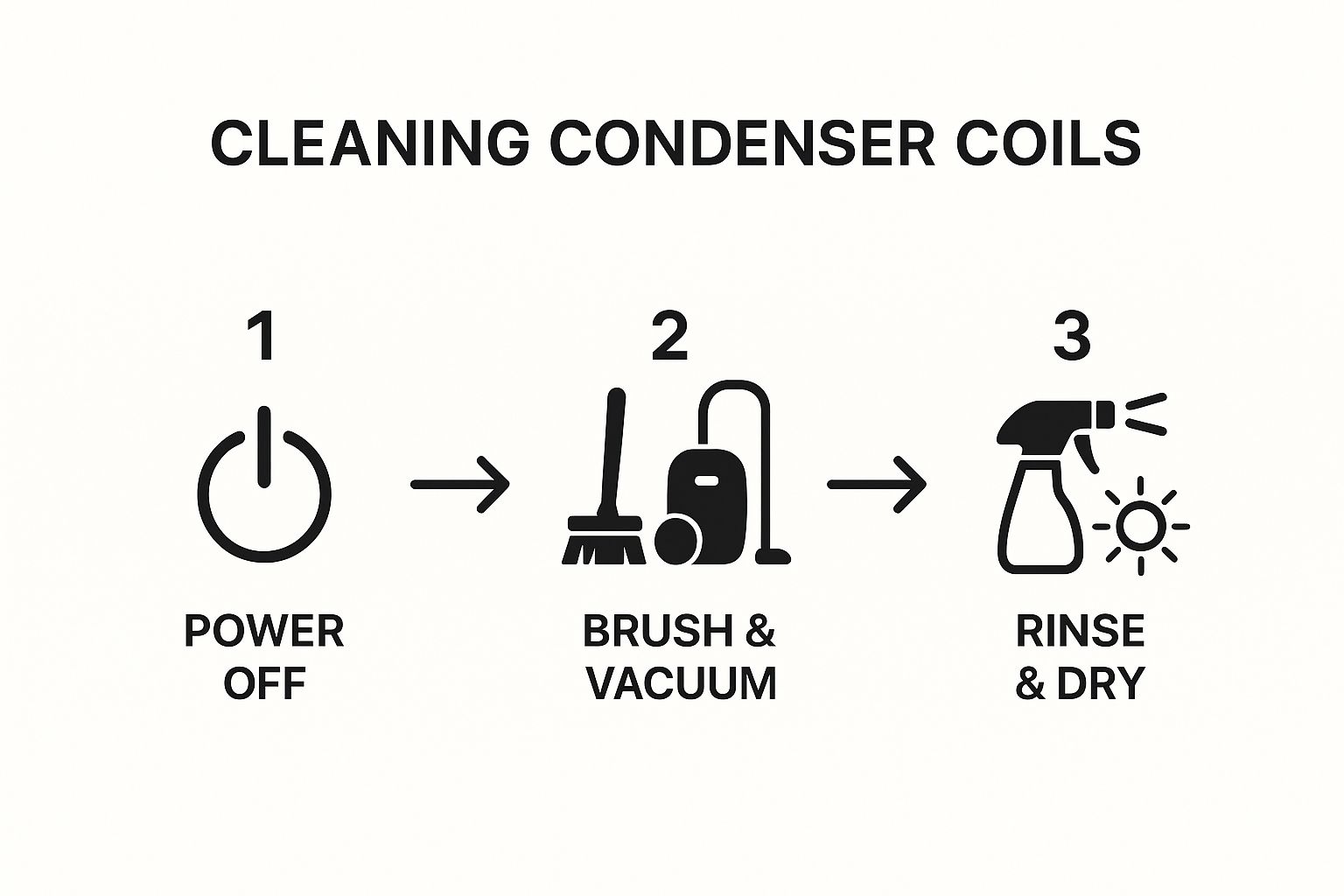 AC coil cleaning infographic