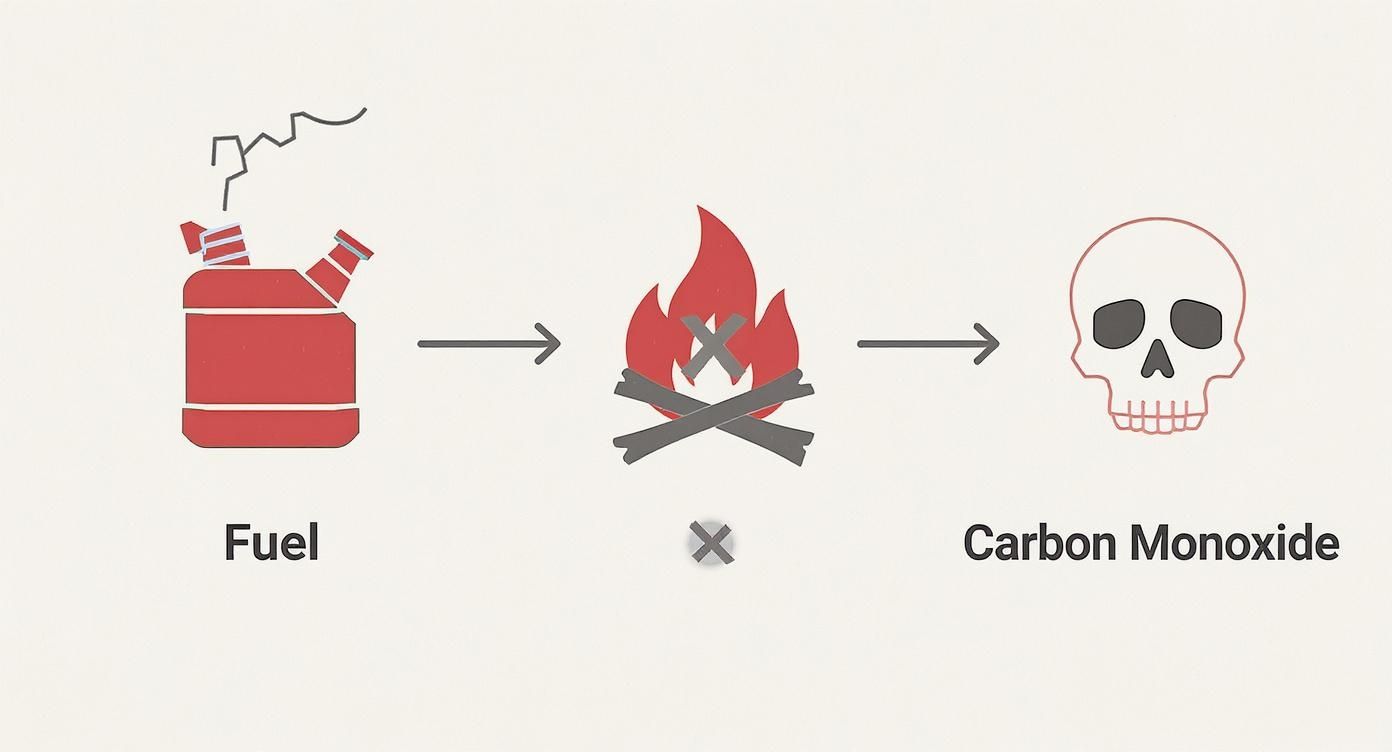 Infographic about carbon monoxide from air conditioning
