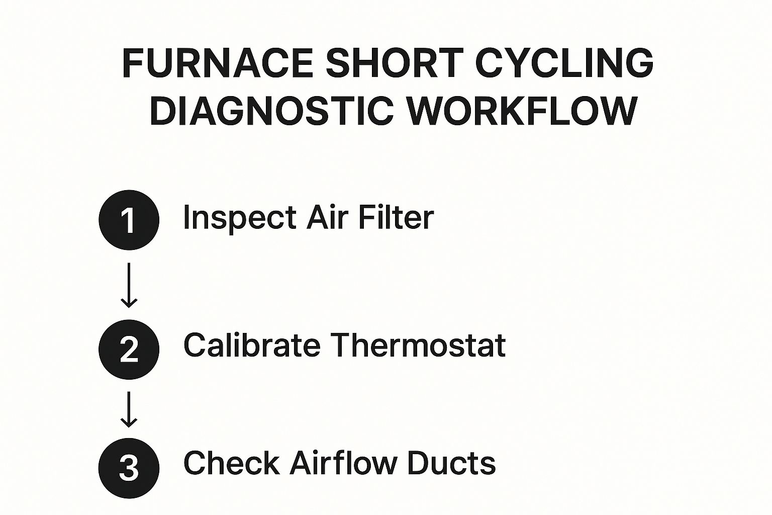 Furnace Short Cycling Workflow Infographic