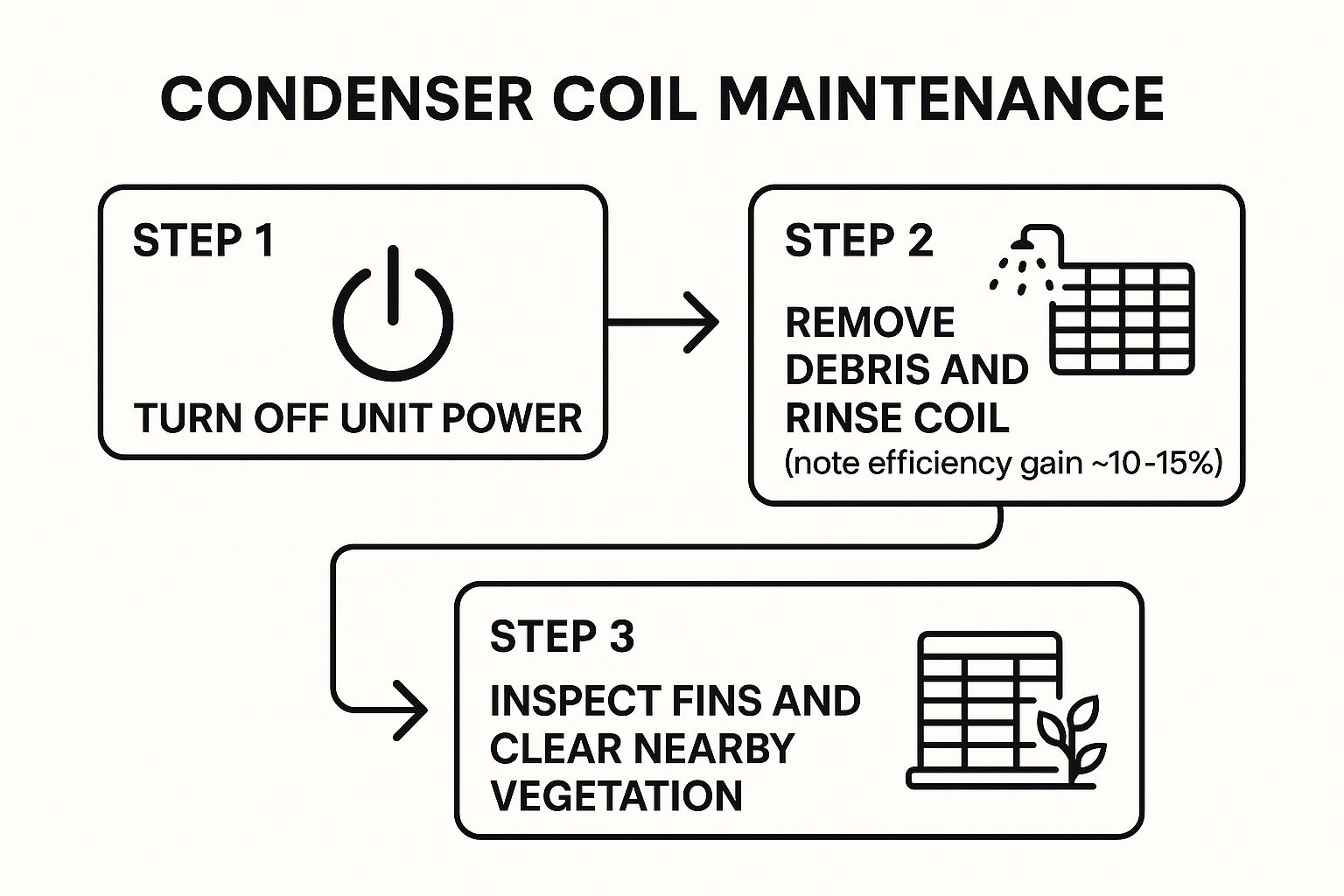 condenser coil maintenance info graph