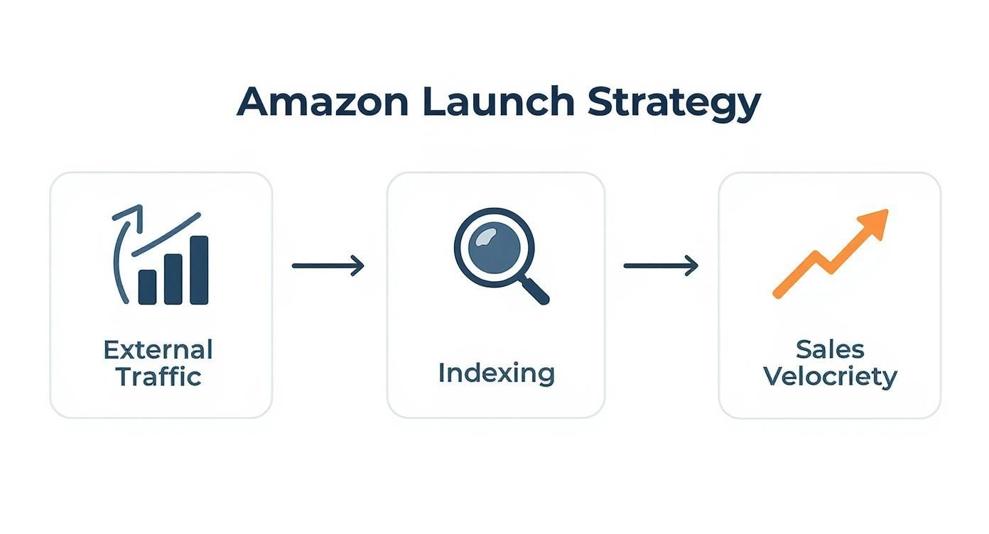 Infographic about launching a product on amazon