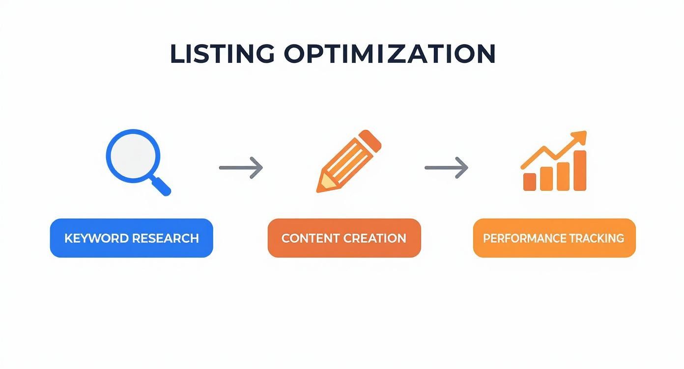 Infographic about optimizing amazon listings