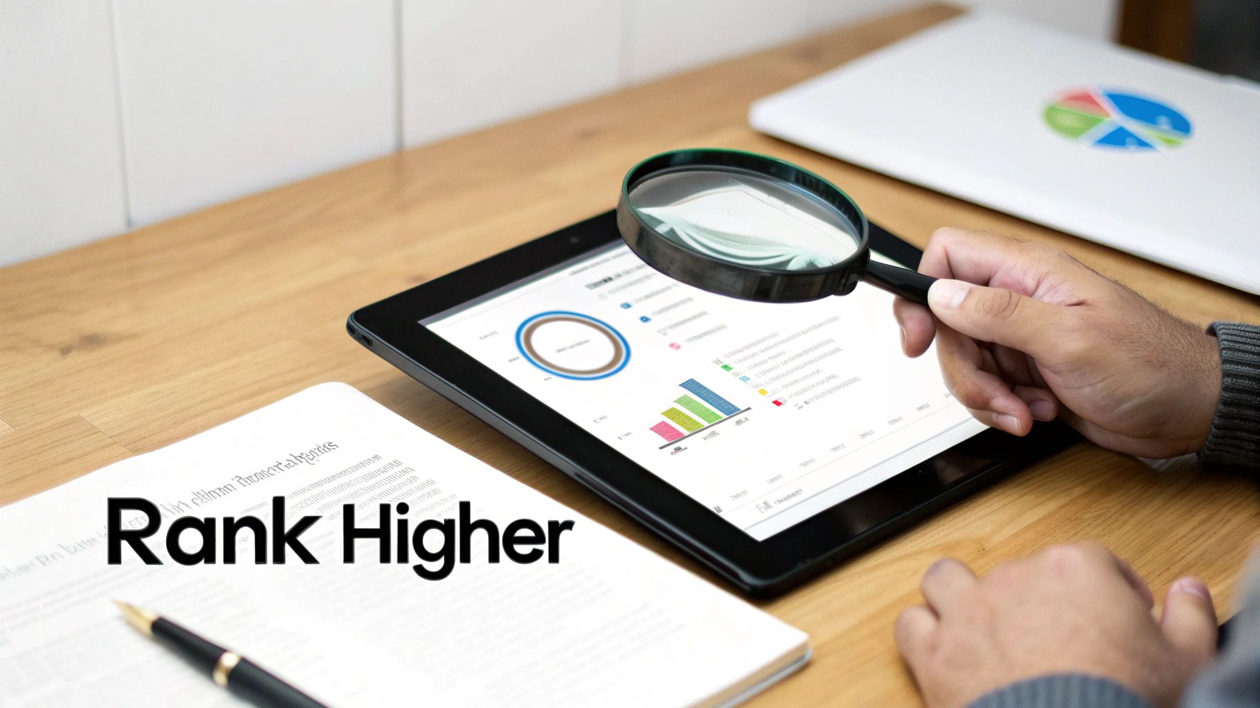 A product listing being optimized on a computer screen, showing engaging images and compelling text.