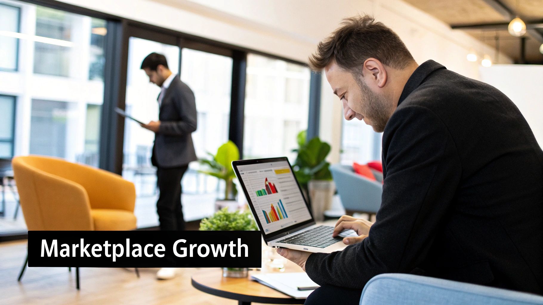 A shopping cart and a smartphone with the Walmart logo, representing e-commerce growth.