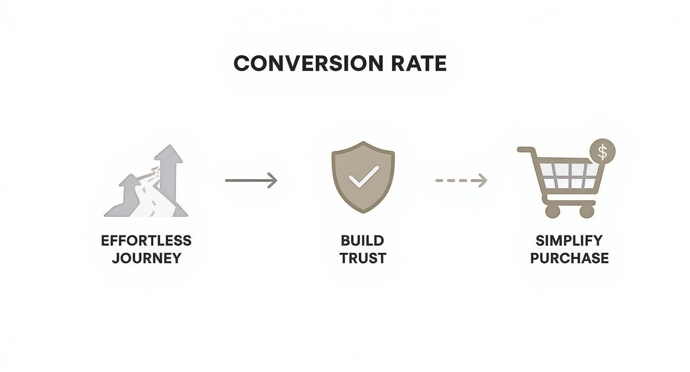 Infographic about how to improve ecommerce conversion rate