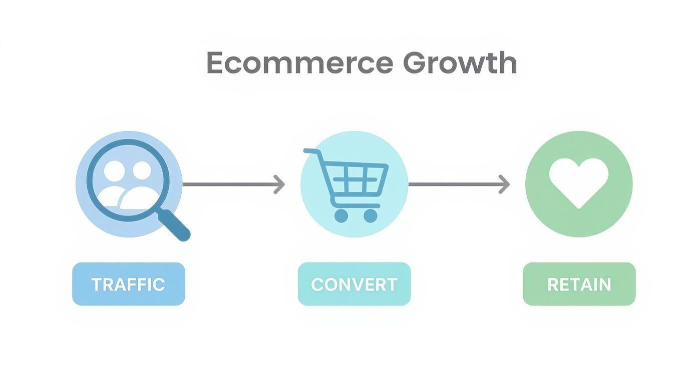 Infographic about how to increase ecommerce sales