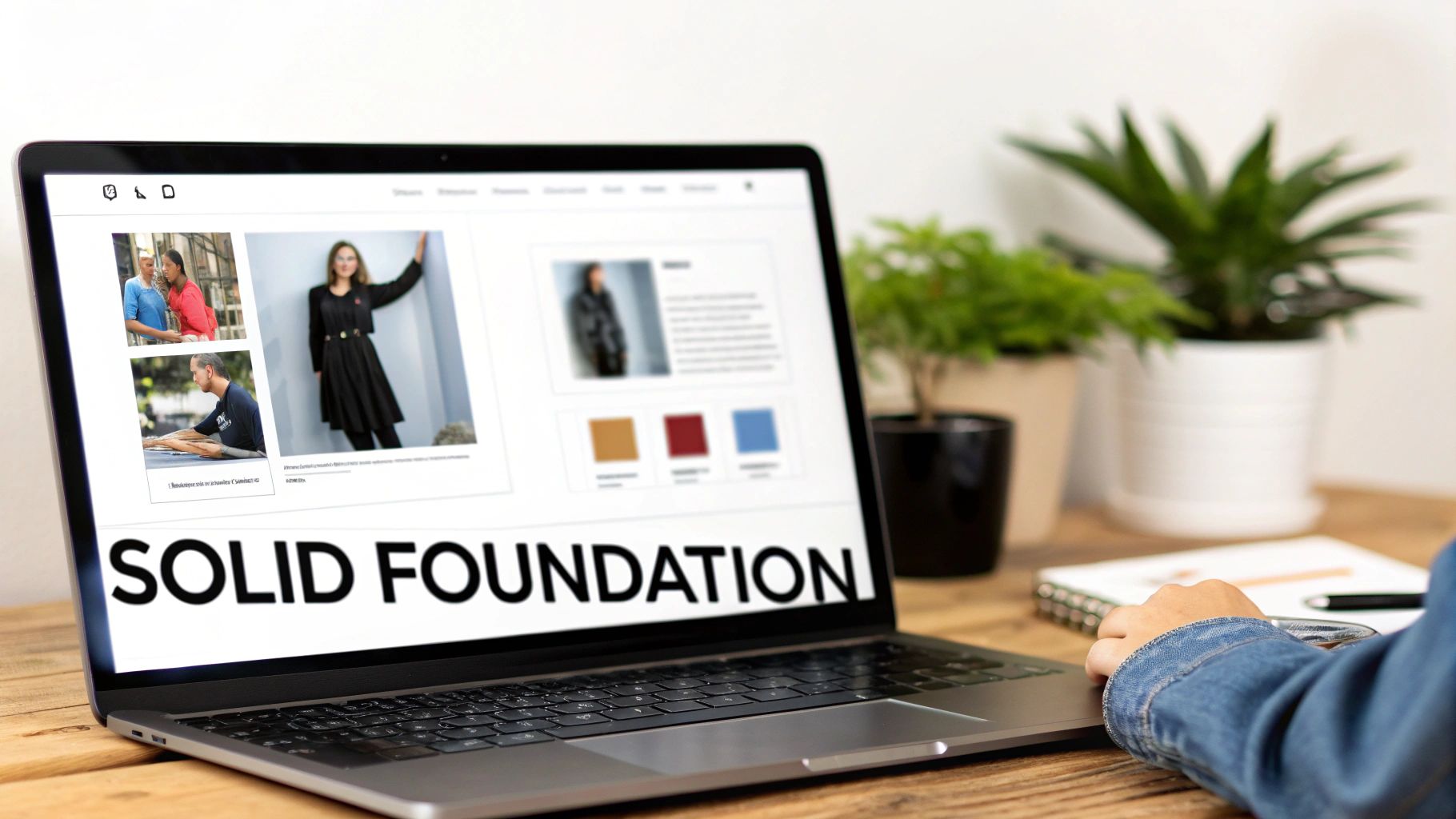 A diverse marketing campaign with different channels is shown, symbolizing a multi-channel acquisition engine for ecommerce growth.