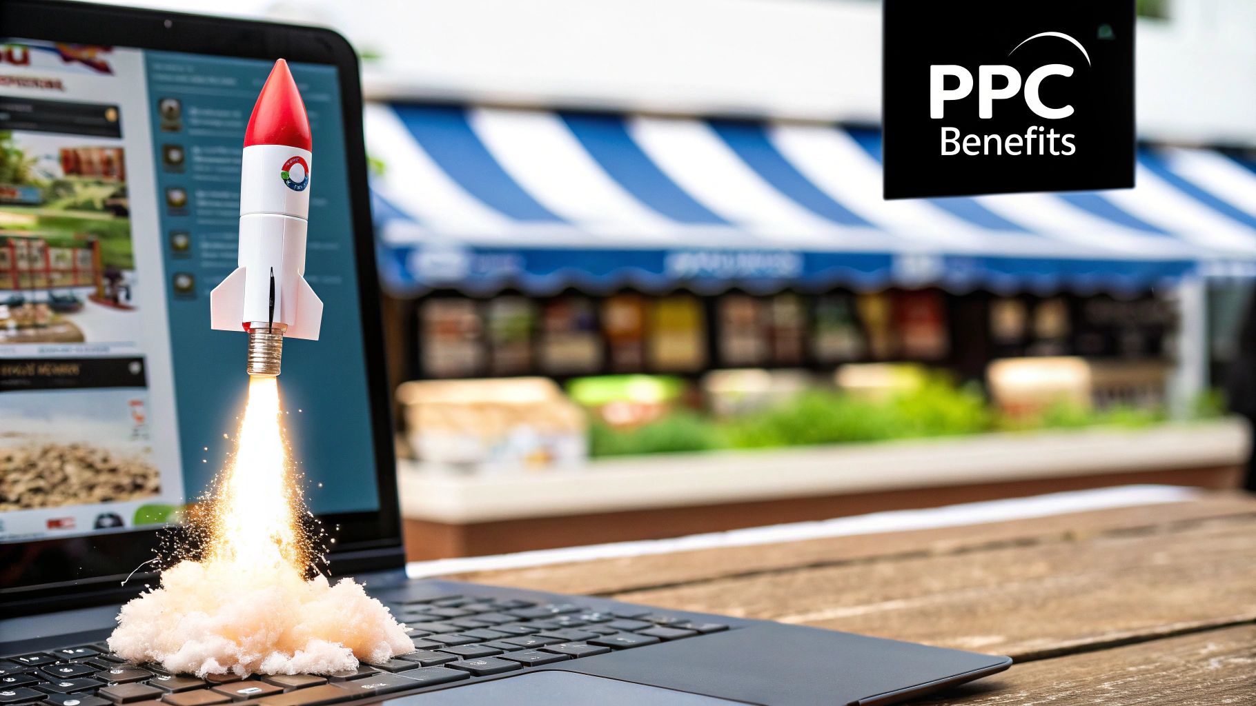 An abstract image representing growth and strategic planning with upward-trending arrows and data points.