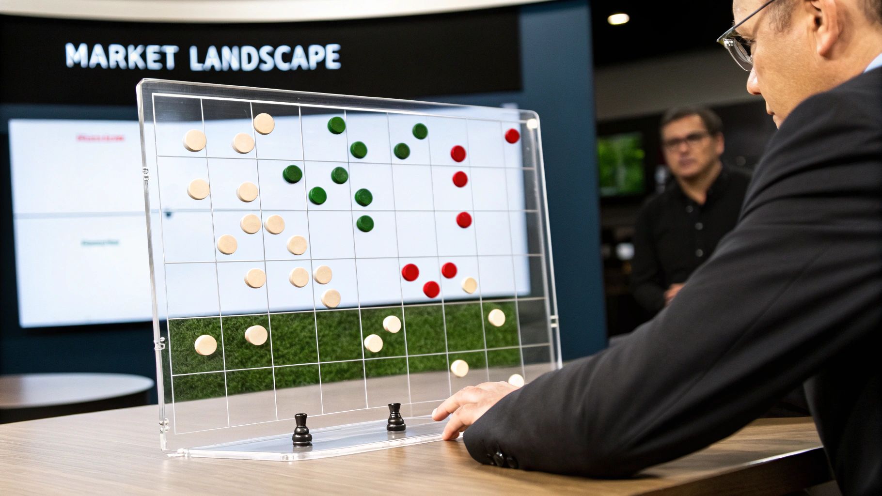 A person comparing different products on a shelf, analyzing their features and prices.