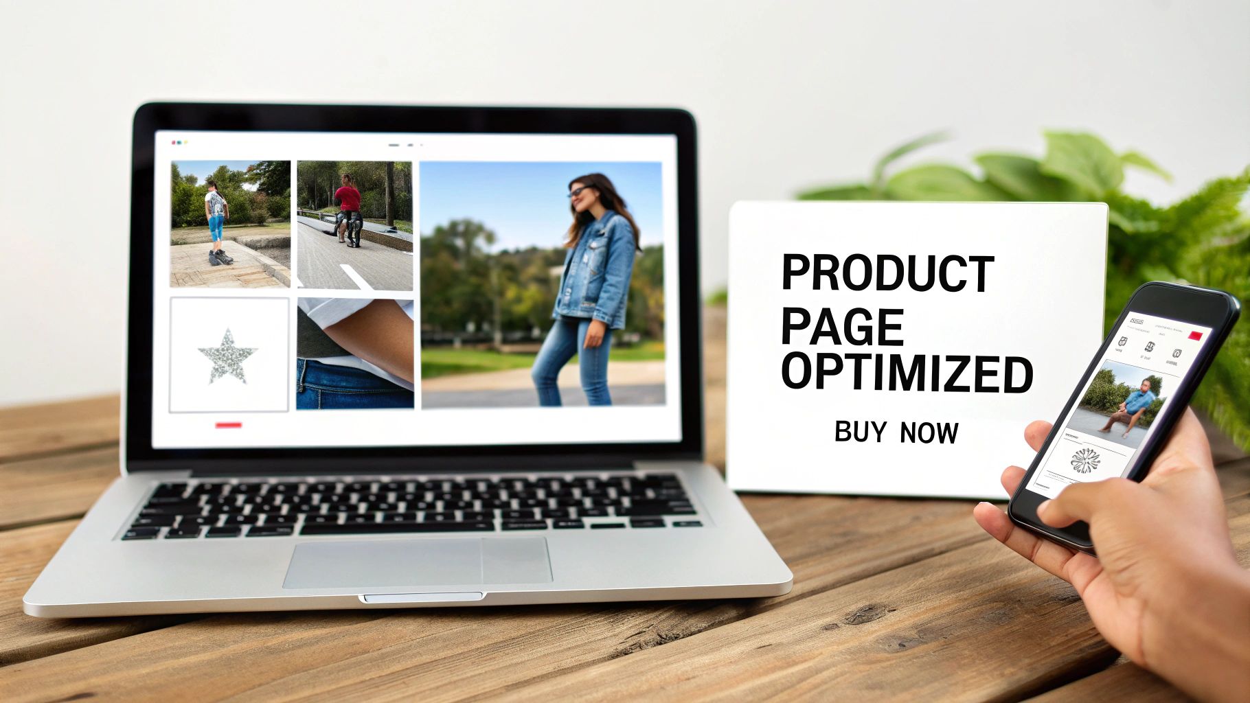 A person pointing at an analytics dashboard on a laptop, showing charts and graphs related to ecommerce performance.