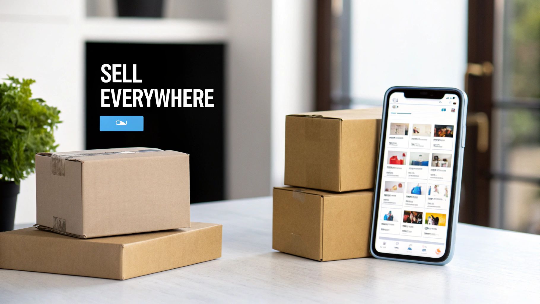 A person sitting in front of a laptop with question mark icons floating around, symbolizing common ecommerce questions.