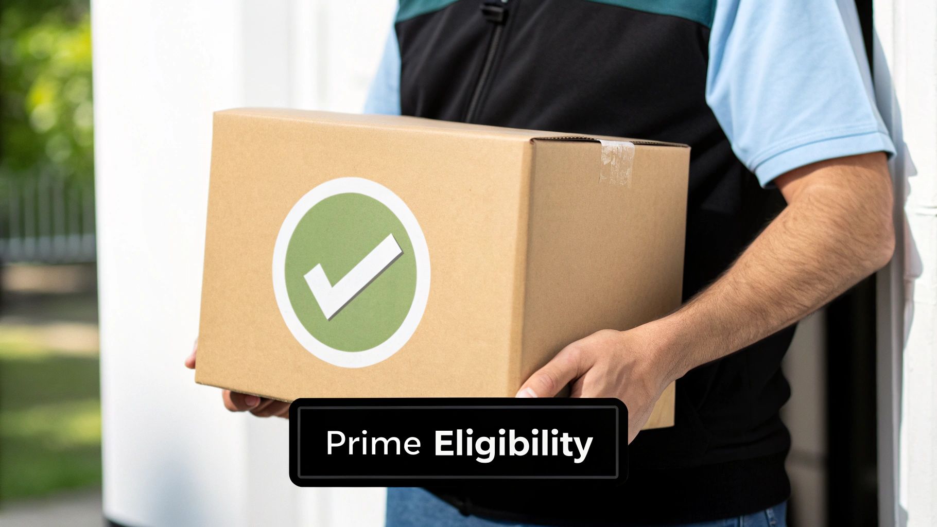 An Amazon FBA warehouse with employees preparing packages for shipment.