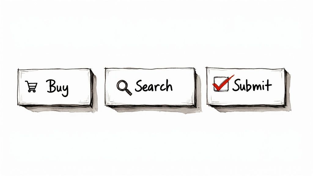 A collection of minimalist icons used in website buttons