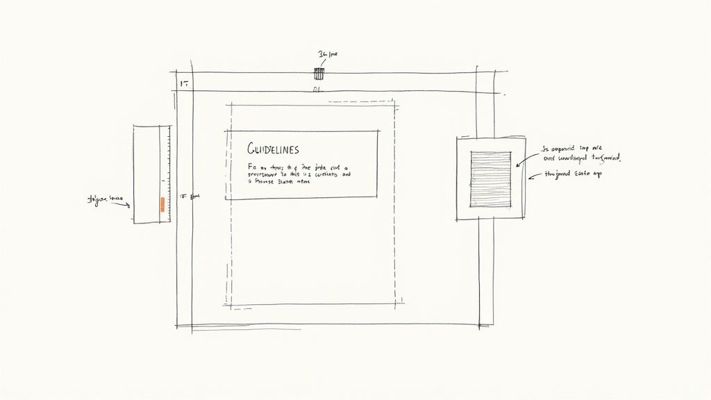 Two designers collaborating on icon designs on a large digital screen.