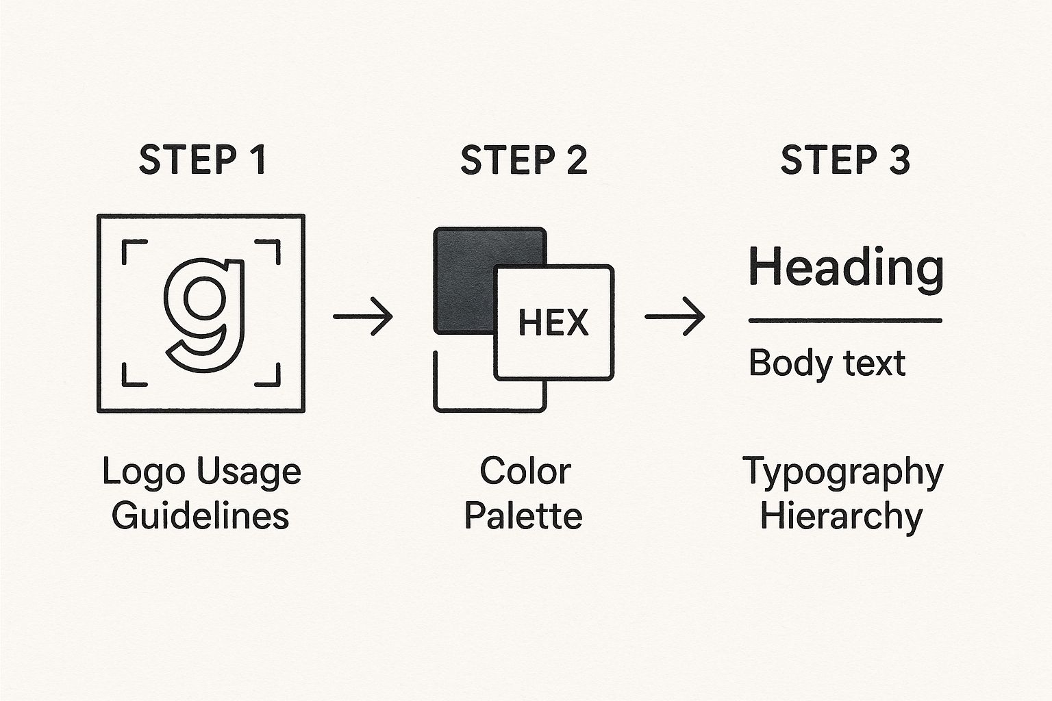 Infographic about how to create style guide