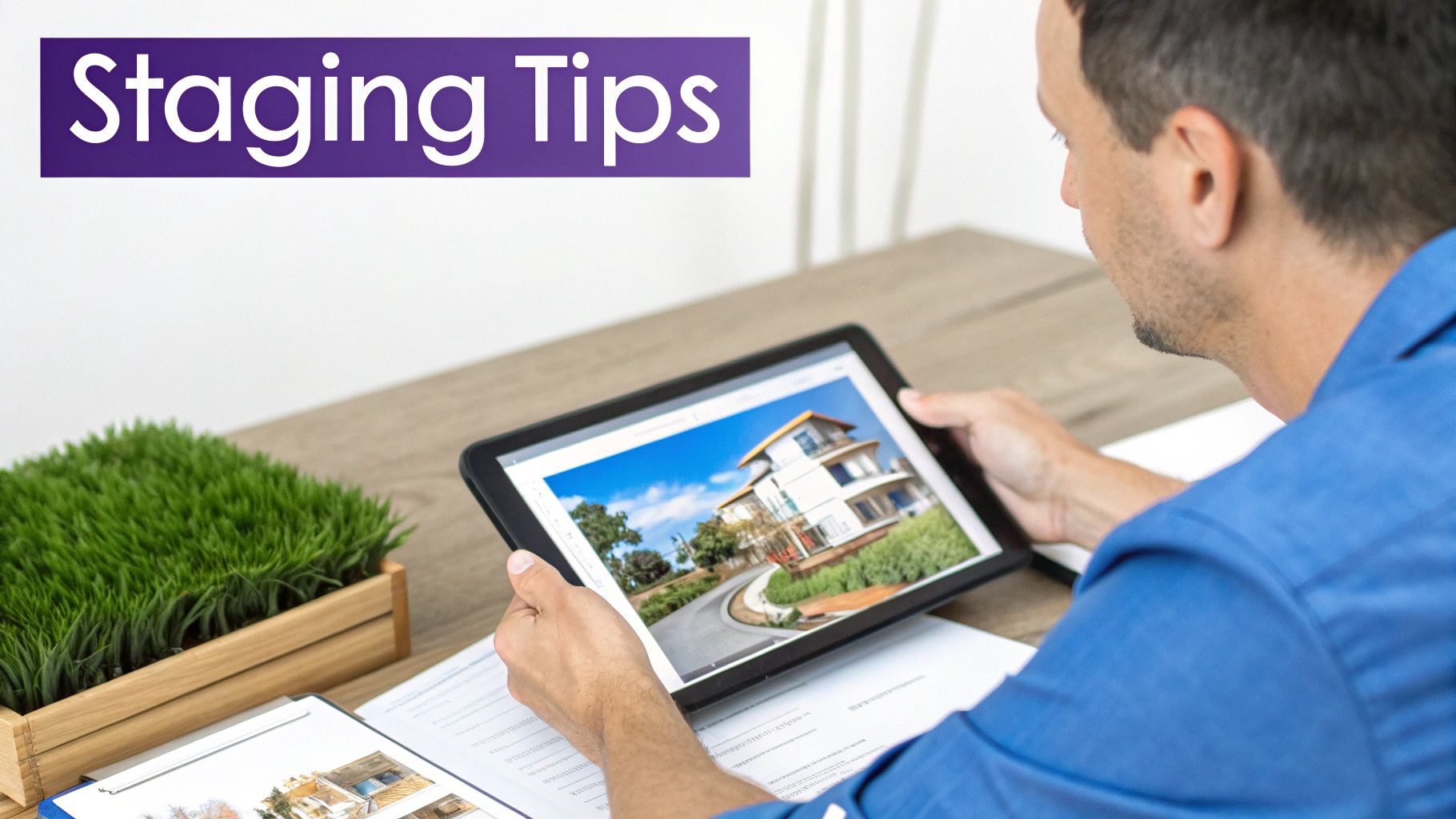 A perfectly staged modern living room using virtual staging technology.