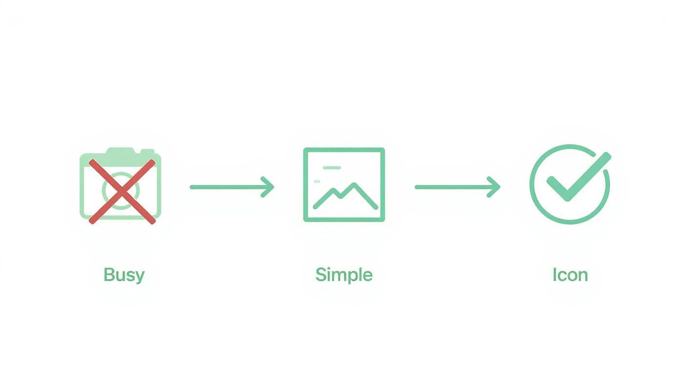 Infographic about make icon from photo