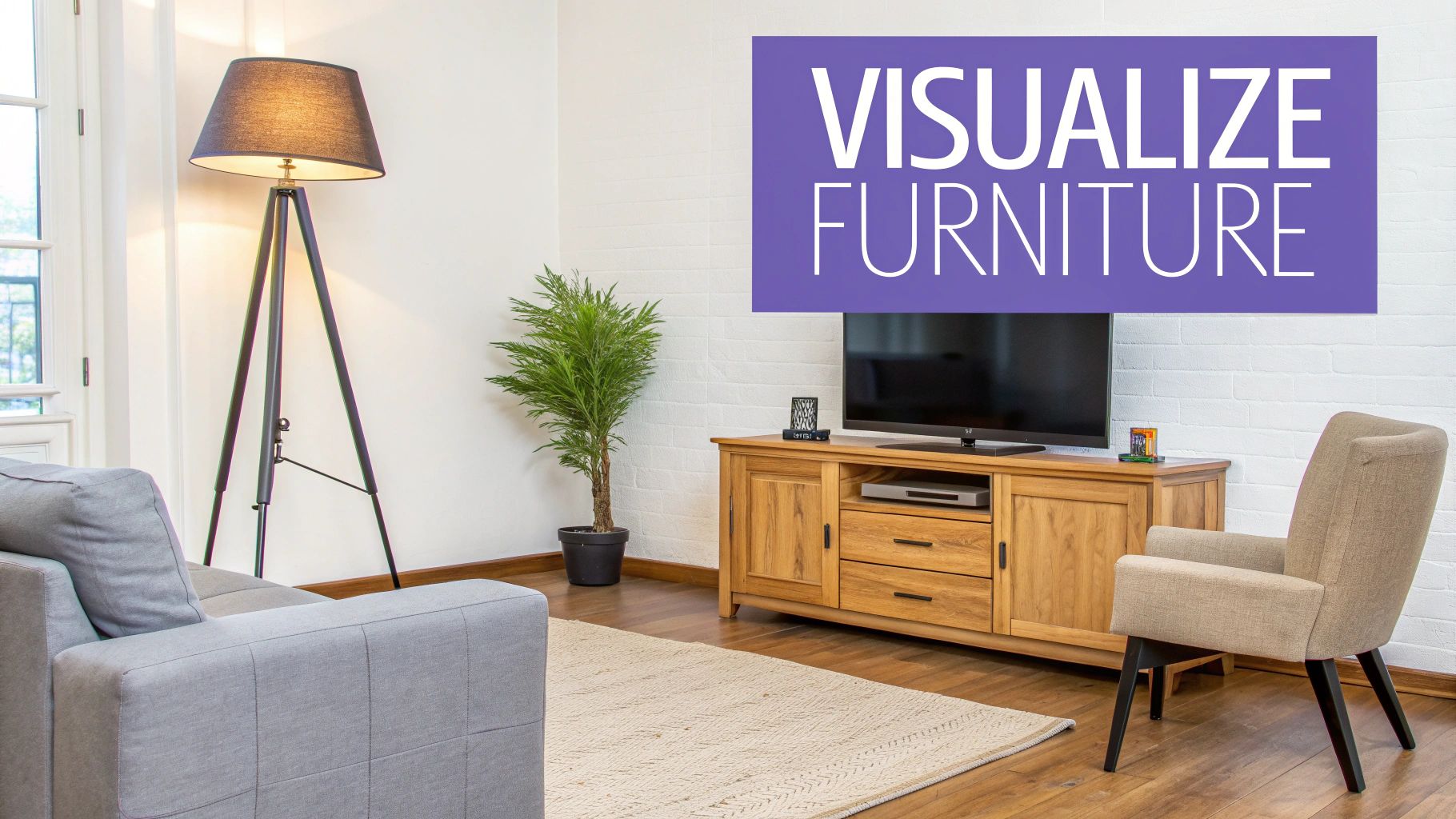 Modern living room with stylish furniture and layered lighting.