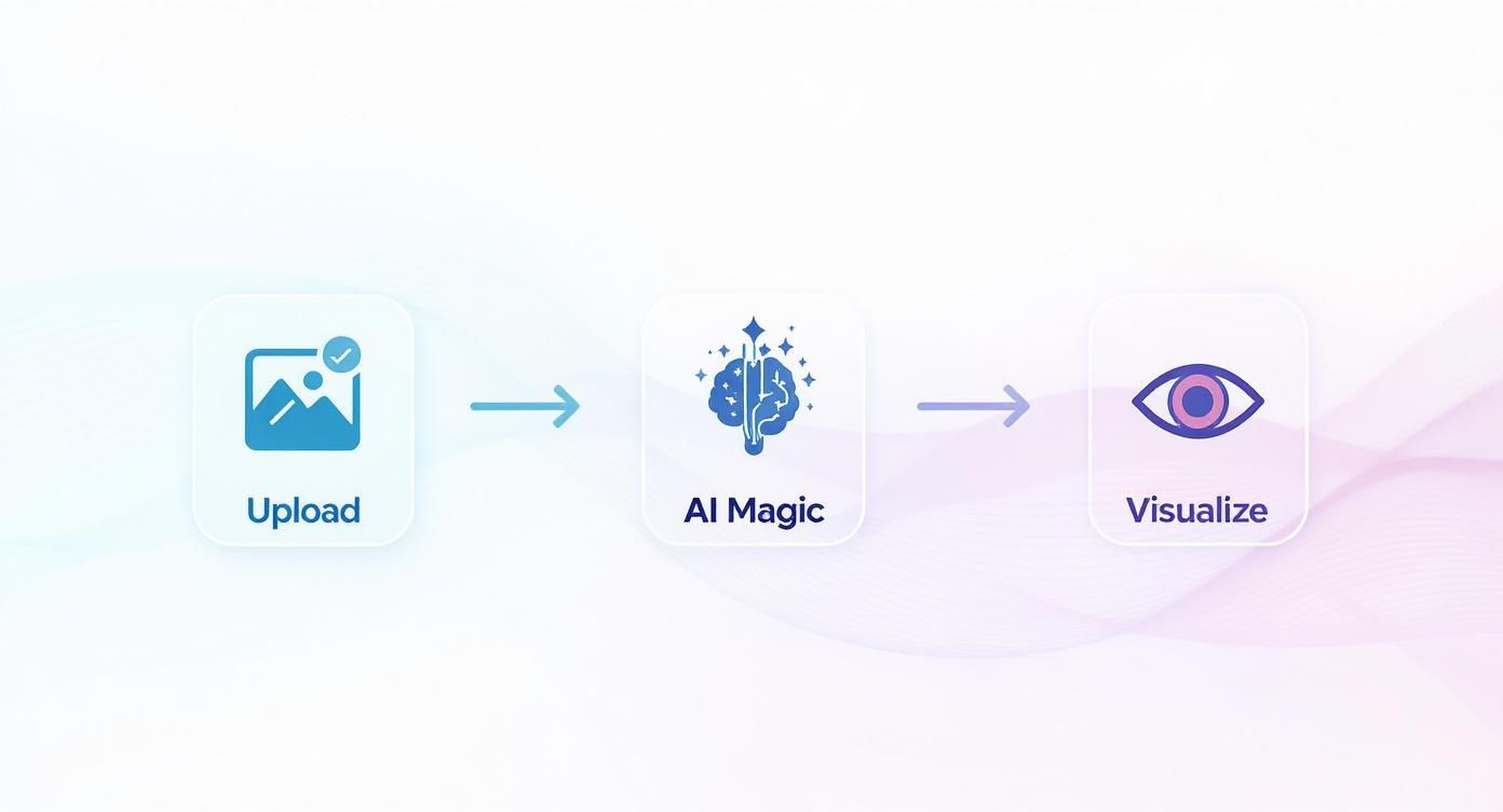 Infographic about interior design with ai