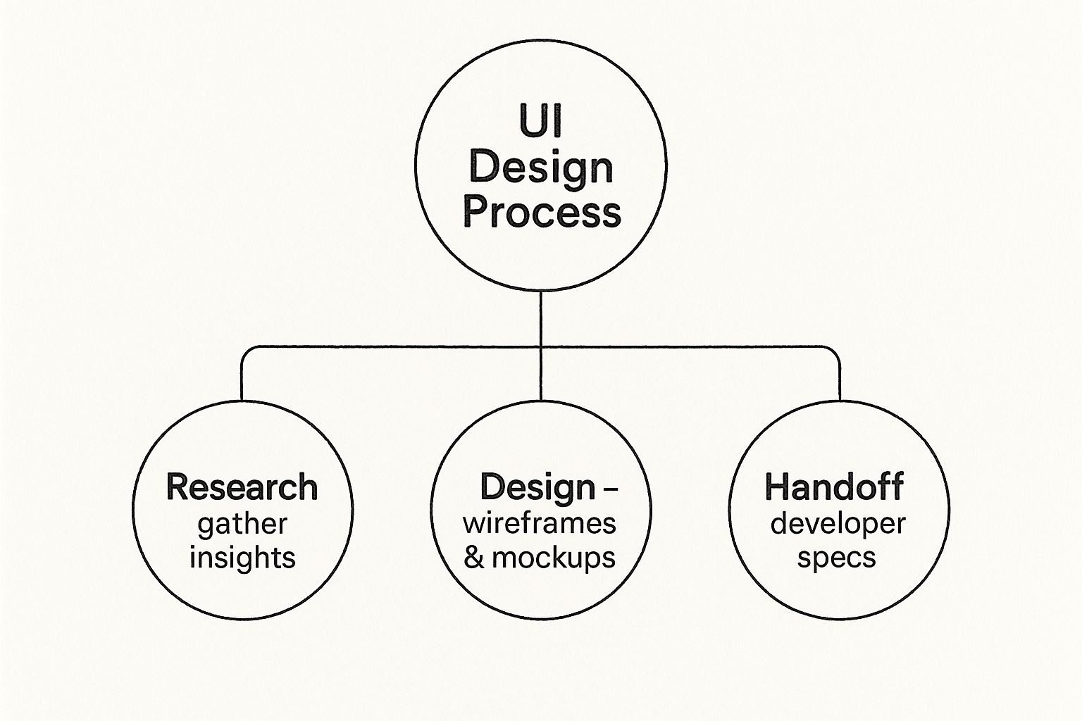 Infographic about user interface design process
