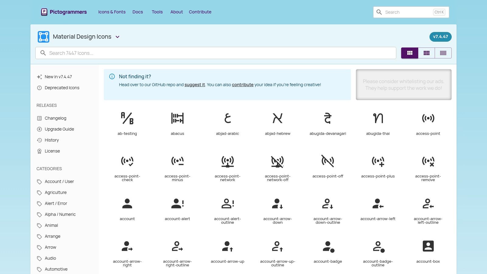 Pictogrammers – Material Design Icons (MDI)