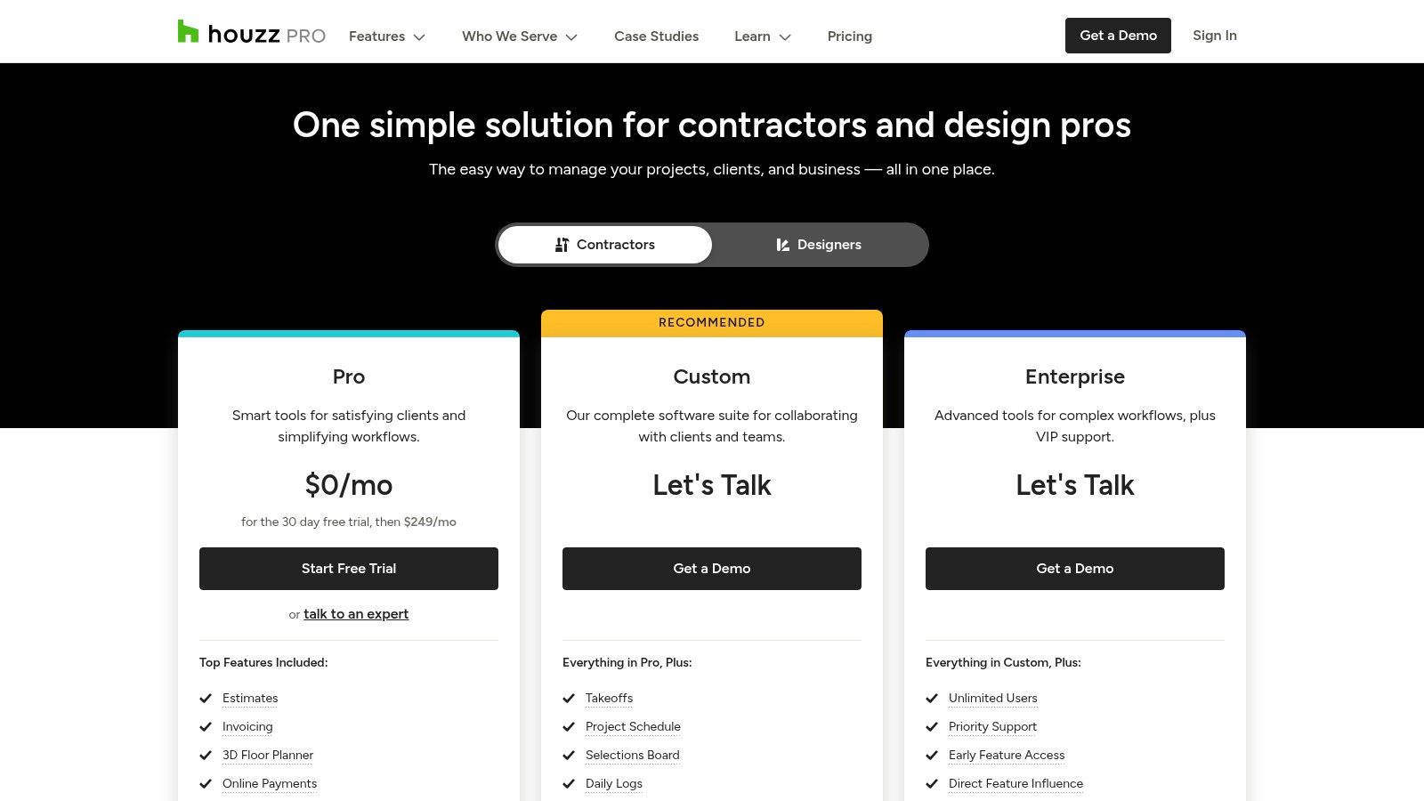 Houzz + Houzz Pro mood board and product clipping tools.