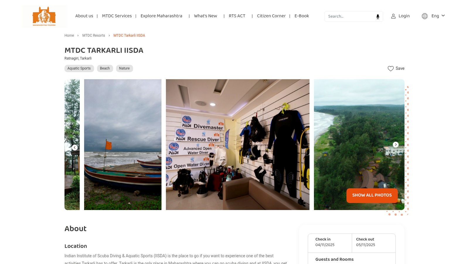 7 Best Hotels in Malvan for a Perfect Coastal Getaway (2025) 4 MTDC (Maharashtra Tourism Development Corporation) – Tarkarli IISDA Resort