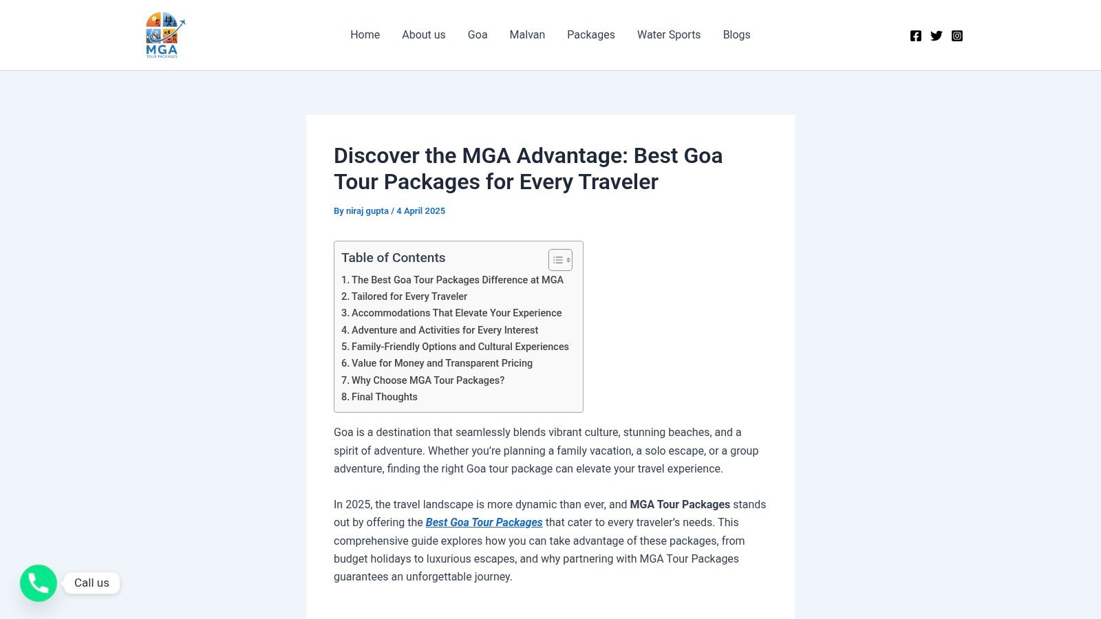 Best Goa Tour Packages 2025: Discover MGA Now
