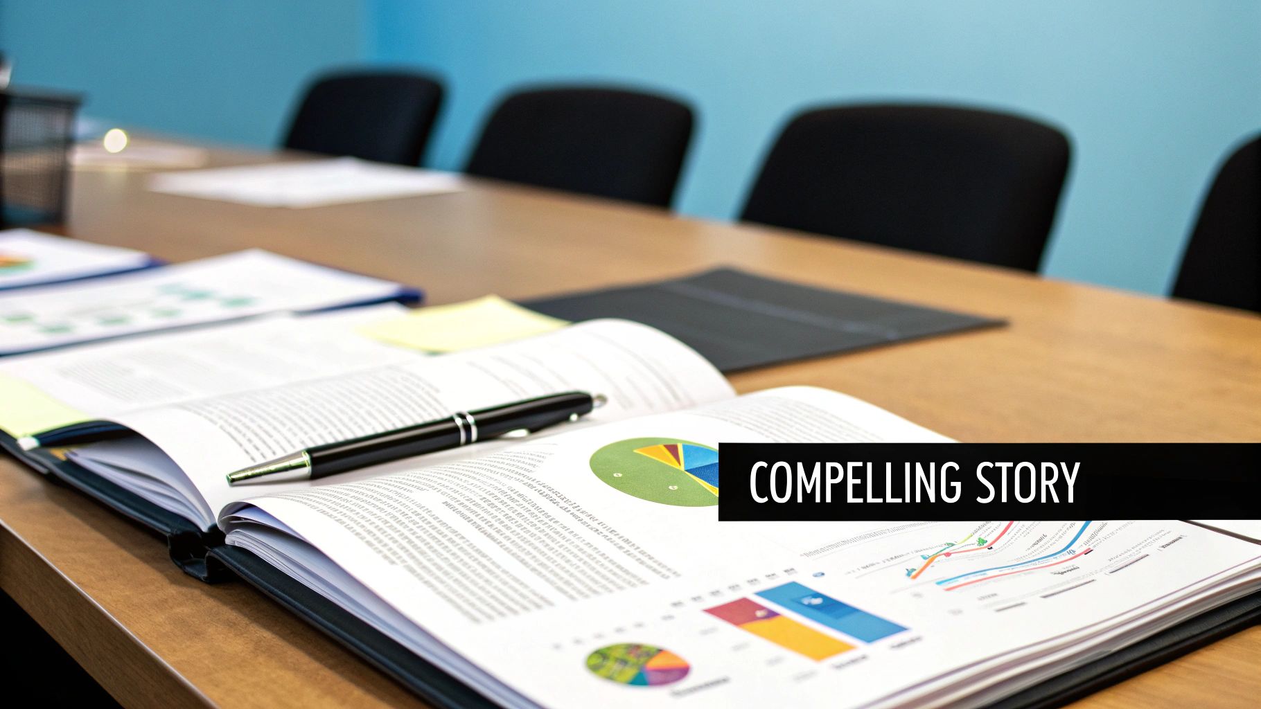 A person carefully reviewing a document with charts and text, symbolizing crafting a compelling grant proposal.