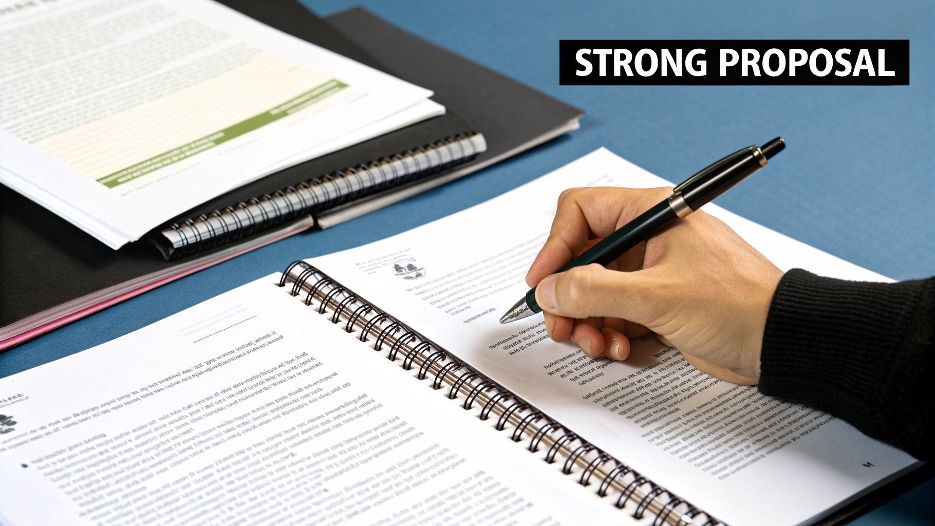 A person carefully reviewing documents on a laptop, with a checklist nearby, symbolizing the final review before submitting a grant application.