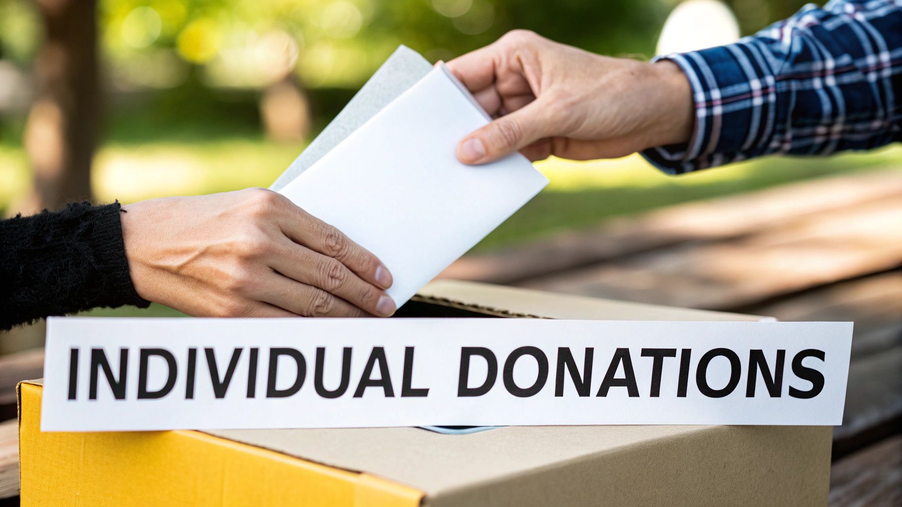 Infographic detailing key statistics about Individual Donations