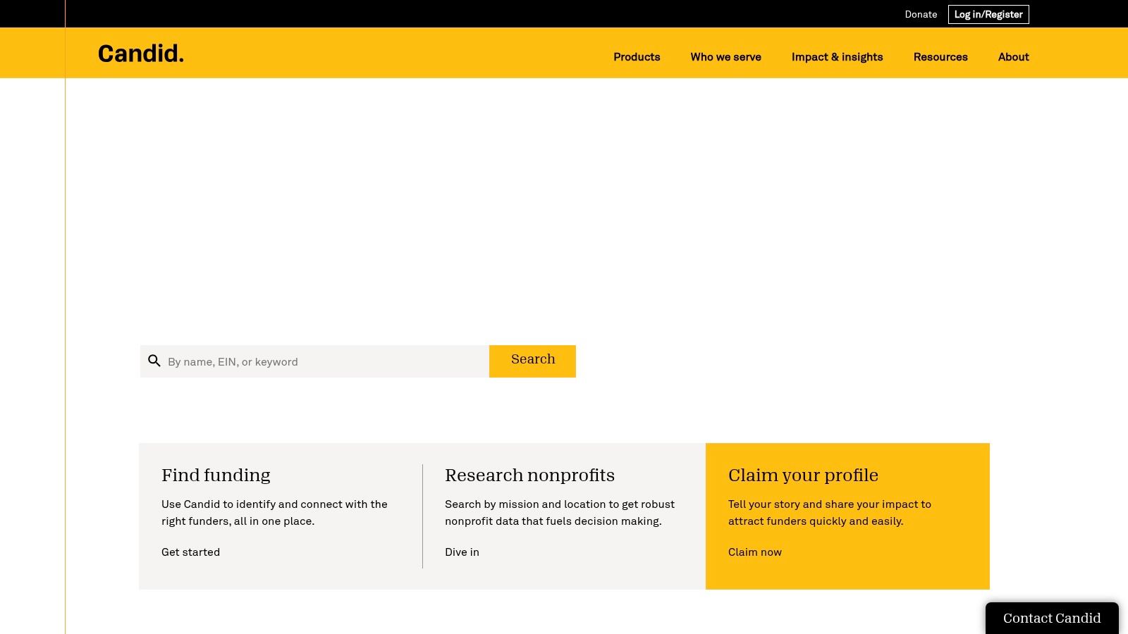 Candid – Foundation Directory / Candid Search