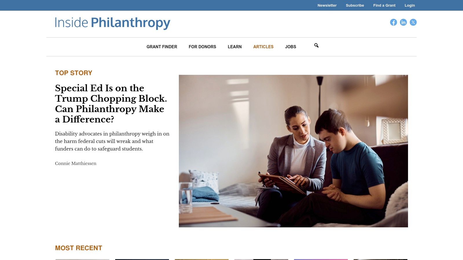 Inside Philanthropy – Grant Finder